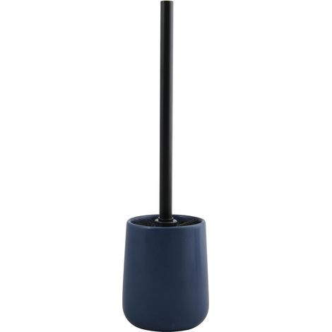 - WC-Bürste - Keramikhalter - Langlebige Borsten - Skandinavisches Design - Hygienische Reinigung - Badezimmer - Mattdunkelblau - 10,4 x 38,8 cm (1/4)