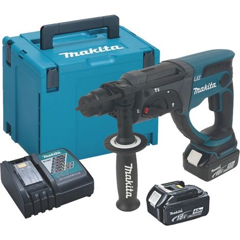 Makita DHR202RMJ 18V 2kg Lithium SDS Hammer Drill + 2 x 4.0 Batteries + Case (1/4)