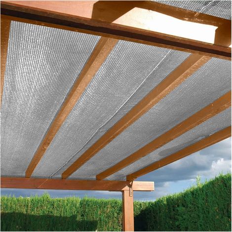 MALLA DE OCULTACION GRIS PLATA 110 GRAMOS ROLLO DE 1,5X10 METROS MALLA PARA VALLADOS MALLA DE SOMBREO