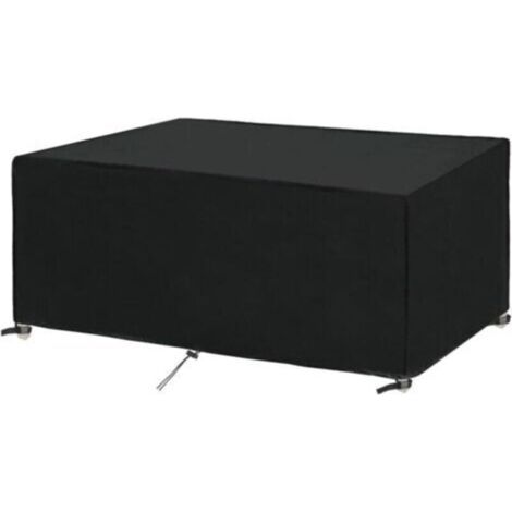 FENOPLASTICAHousse de protection pour mobilier de jardin 200 x 100 x 75 cm - Housse de protection pour tables, chaises et mobilier de jardin - Imperméable, coupe-vent, résistante aux UV et au froid - (1/4)