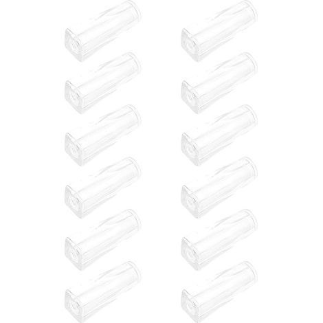 Embouts de Tringles à Rideaux 12 Pièces Accessoires de Remplacement en PVC Installation Simple pour Stores Vénitiens pour Baguettes Verticales, Usage Maison et Bureau (1/5)