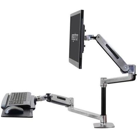 Supporto da scrivania Ergotron WorkFit-LX in alluminio lucido (1/4)