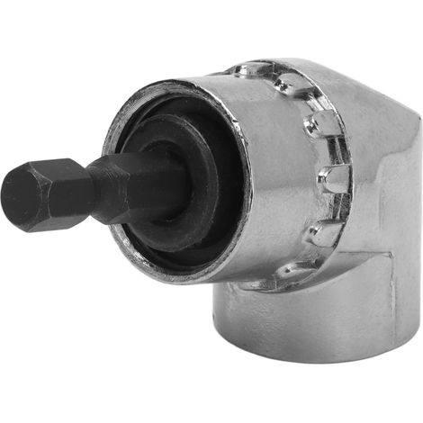 Adaptateur porte-douille pour tournevis, angle de 105°, haute résistance à la corrosion, tige hexagonale de 6,35 mm (1/4 po), tournevis tournant (1/5)