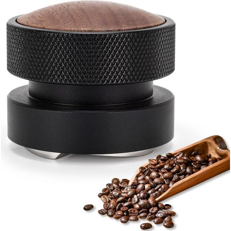Espressokanne, 51 mm, Espressokanne mit Holzdeckel, höhenverstellbarer Kaffeepegel mit rutschfester Oberfläche für tragbare Filter, Espressozubehör.