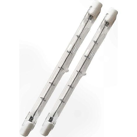 Lot de 2 lampes halogènes R7s à luminosité réglable, projecteur linéaire 300 W pour luminaires de sécurité (1/3)