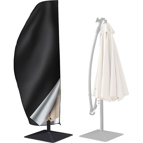 Housse de parasol d'extérieur robuste en tissu Oxford noir — 205 cm (57 x 48 x 25 cm) — Tissu imperméable 210D