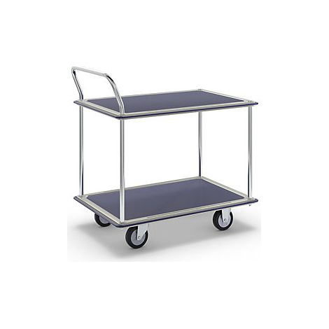 T-Equip  Carrello di servizio cromato  2 superfici di carico