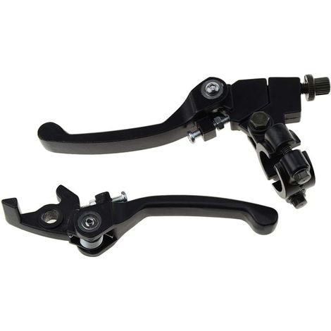 Poignée De Frein - Poignée D'Embrayage - 22 mm - Pour Moto Tout-Terrain Dirt Bike ATV Quad Mini Bike - Noir - Lot De 2 (1/5)