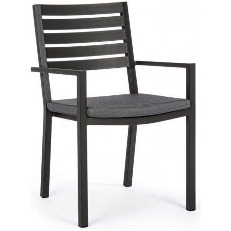 SEDIA DA ESTERNO CON BRACIOLI HELINA ANTRACITE LH32 (1/4)
