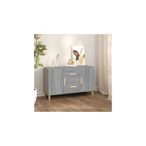 Buffet sonoma gris 100x36x60 bois d'ingénierie (1/5)