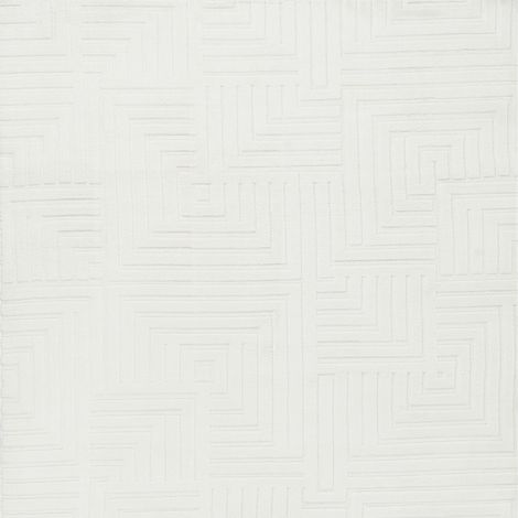 Tappeto da salotto rettangolare in jacquard, 160 x 160 cm, a pelo corto bianco sporco Tamirel (1/5)