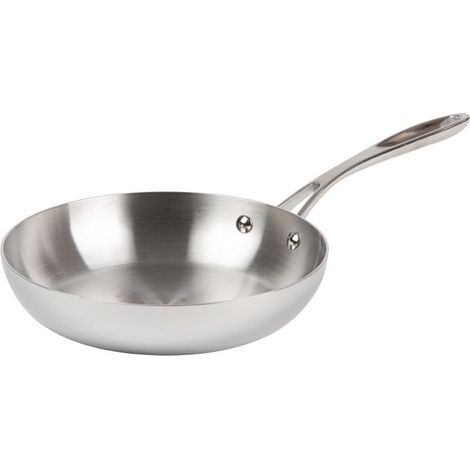 Poêle inox à induction (Ø)280 mm, triple épaisseur (1/4)