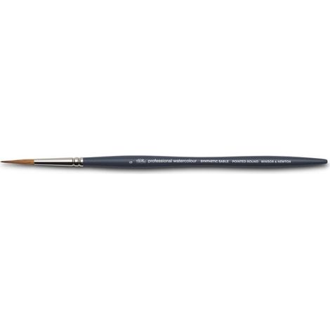 Pinceau rond à pointe n°6 aquarelle professionnelle Winsor & Newton (1/3)