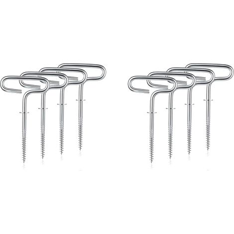 8X Abri de Pêche sur Glace Ancre Glace Shanty Ancre de Camping en Plein Air Cheville de Filetée Accessoires de de Glace en Acier d'hiver (1/5)