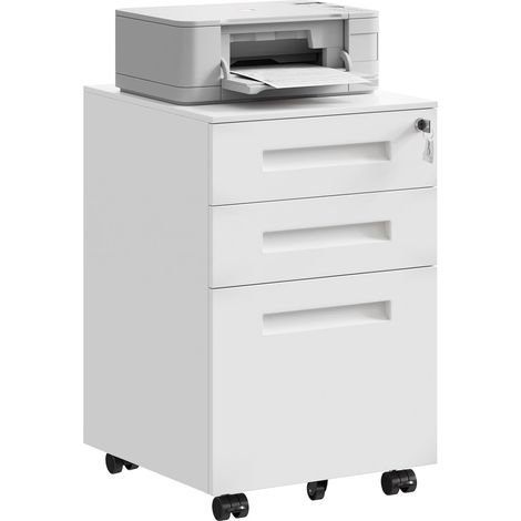 WOLTU Cajonera móvil para escritorio de oficina o estudio, mueble de 3 cajones (1/5)