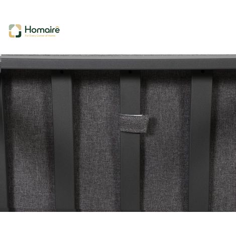 HOMAIRE Set de salon de jardin avec 2 canapés, 2 poufs, combinaisons variées et réglable pour terrasse, jardin ou intérieur (1/5)