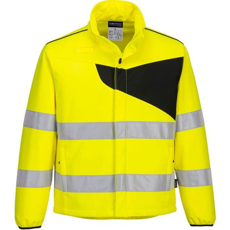 Softshell de alta visibilidad PW2 (2 capas) - Resistente y moderno / Amarillo Negro / L