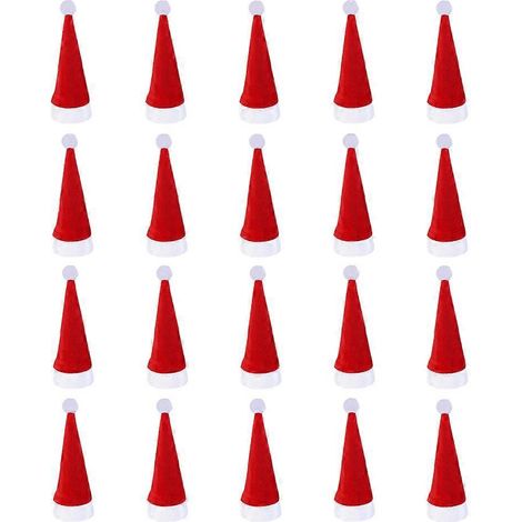 Ensemble de 20 couverts de Noël (12 x 6 cm) avec porte-fourchettes et porte-cuillères, idéal pour décorer votre table pendant les fêtes.-20pcs-Red