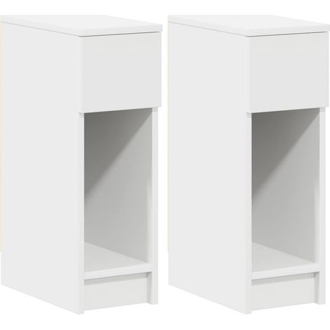 Maison Exclusive - Nachttische mit Schublade 2 Stk. Weiß 20x36x60