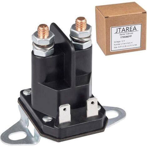 1755382YP Solénoïde Relais de Démarreur 12V Solenoide Tracteur Tondeuse Relais de Demarreur 12Volt Starter Solenoid Relay pour 44814800 5321384-06 5321461-54 1-8604 Toro 47-1910 740207