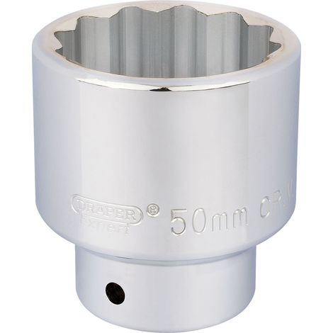 Draper 50mm 12-Point 3/4-Inch Square Drive Metric Socket in Polished Chrome – Bulk Pack of 16707 (1/5)