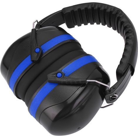 Casque anti-bruit industriel protection auditive bloquant sons taille réglable pliable pour bébé adulte noir bleu (1/5)