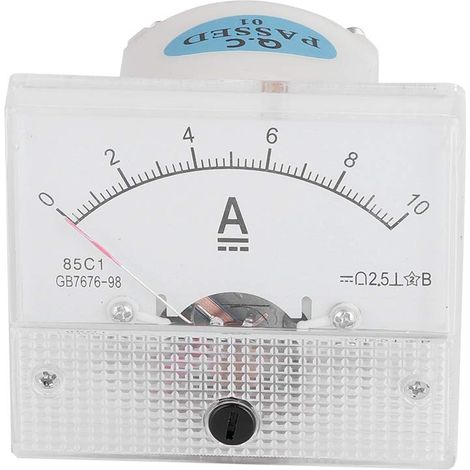 Voltmètre-ampèremètre analogique CC 0-10 A, précision 2,5 V. de avec (1/5)