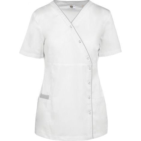 Cappotto di servizio in policotone da DONNA con bottoni a pressione WK. Progettato per funzionare Bianco S