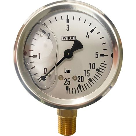 Manometro isometrico alla glicerina Ø 63mm filettatura 1/4 conica