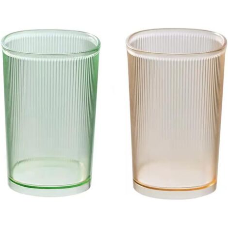 Lot de 2 verres incassables, gobelets de salle de bain, porte-brosse à dents en plastique, gobelets de salle de bain, porte-pinceaux de maquillage, lot de 2 verres à boire réutilisables.