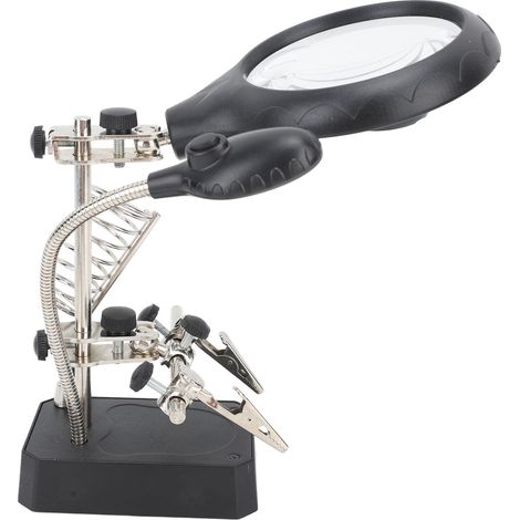 Station de soudage avec loupe LED, support de loupe lumineux haute luminosité et pince auxiliaire pour la réparation (1/5)