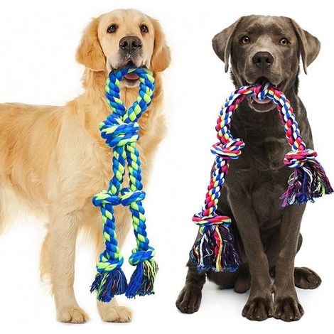 Juguetes resistentes para perros - juguetes para perros - artículos para perros - paquete de 2 - juguetes para la limpieza dental (1/5)