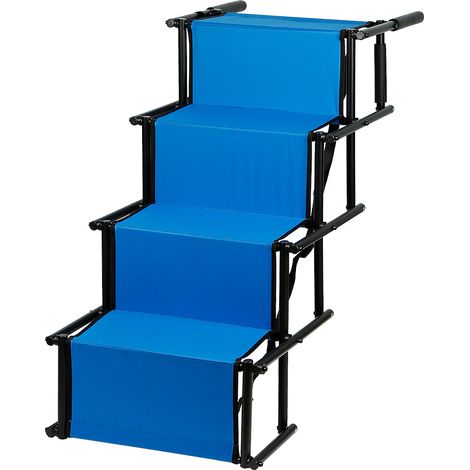 Scala pieghevole per cani 1017647cm Acciaio inox + panno Oxford Blu (1/5)