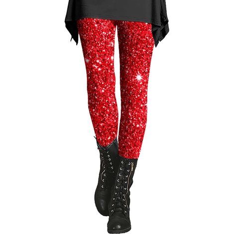 Paillettenbesetzte Sportleggings für Damen mit weichem, schmal geschnittenem Baumwollfutter (1/5)