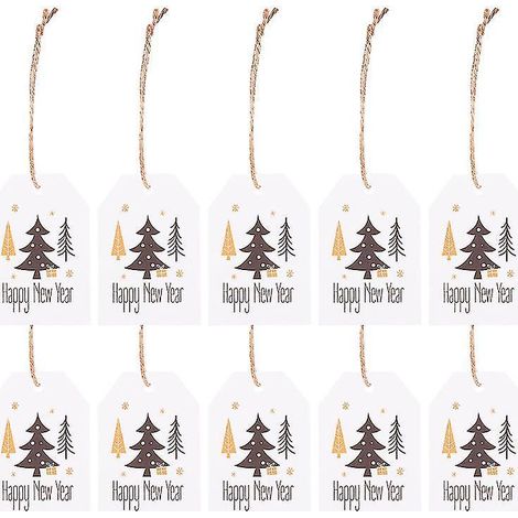Lot de 100 étiquettes de Noël avec cordes (1/3)