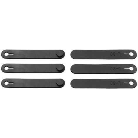 PA 10 Stück schwarzer elastischer Gummi-Kabel-Organizer für Auto, Motorrad, Büro, Universal-Kabelbinder, Gummi-Clip, Kabelbinder-Organizer-Halter (1/5)
