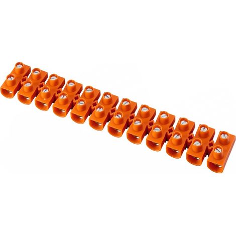 Regleta de terminales roscada termoplástica LTF 12-25, color naranja