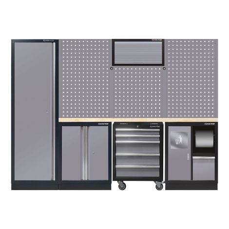 Servante d'atelier roulante 5 tiroirs – Charge maximale 300kg – Plan de travail en bois – Dimensions 120x60x85cm – Pour professionnels – King Tony (1/10)