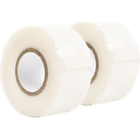 Ruban Silicone Ruban Étanchéité Etanche Ruban de Réparation pour Tuyau D'urgence, Tuyau d'eau Fuite, Câble Fil Electrique 2 Rouleaux 3 Mètres Blanc (1/5)