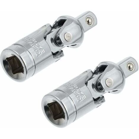 2Pcs Angle Handle Auto Manual Adapter Rotating Part Tool One Hex Gimbal Wrench Bent Impact Rotary Ratchet U Fixed Extension The/Stud Adapter for (1/5)