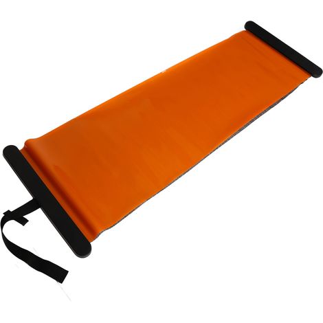 Tapis de glisse yoga avec butées, tapis de sport multifonction silencieux pour modelage corporel, antidérapant, orange (1/5)
