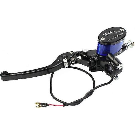 Levier réglable, poignée, maître-cylindre de frein/embrayage hydraulique universel pour motos de course Honda, Yamaha et Kawasaki - noir gauche (1/5)