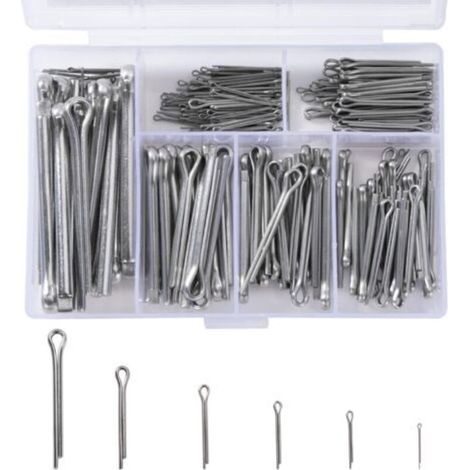 230 Pièces Goupilles Fendues en Acier Inoxydable M1 M2 M2.5 M3 M4 M5 Goupille de Retenue Assortiment Kit avec Boîte de Rangement (1/5)