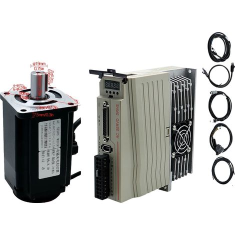 Servomotor, hohes Drehmoment, vielseitige Steuerungsmöglichkeiten, 750 W mit Bremse, 220 V (1/2)