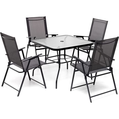 Corners Set Pranzo Atlantic 4 posti, Acciaio, Antracite, Medium (1/3)