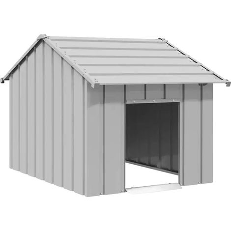Caseta para perros, acero galvanizado, diseño resistente a la intemperie, Tipo 1 (1/2)