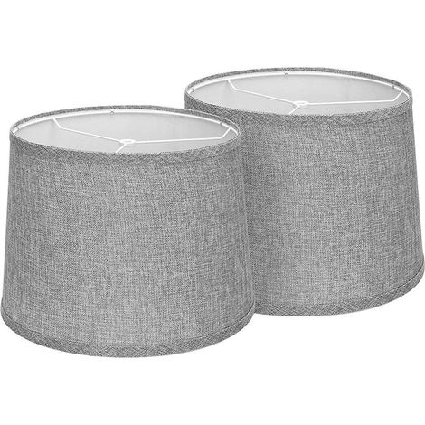 Abat-jour en lin naturel, 32 x 29,5 x 25 cm (hauteur), abat-jour de rechange en tissu pour lampe de table ou lampadaire - A (1/5)