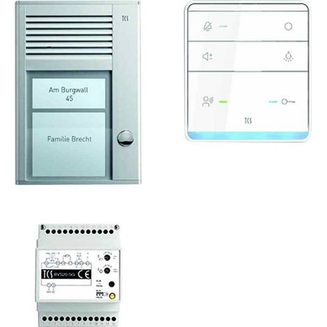 Citofono audio tcs tür control vivavoce preconfigurato 2 interni
