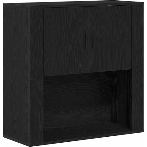 Meuble mural Chêne noir 80 x 33 x 80 cm Bois d'ingénierie