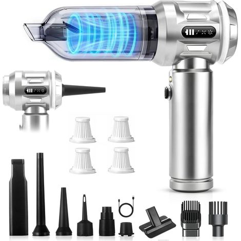 Akku Handstaubsauger 25000Pa, 3 Saugstufen, Saugen & Blasen, LED-Licht (1/5)